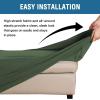 imageHVERSAILTEX Square Ottoman Covers Ottoman Slipcovers Folding Storage Stool Furniture Protector Form Fit with Elastic Bottom Stretch High Spandex Small Checks Jacquard FabricLargeBlackBronze Green