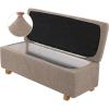 imageHVERSAILTEX 2 Piece Style Stretch Ottoman Cover Folding Storage Stool Furniture Protector Ottoman Slipcovers Rectangle with Elastic BottomXLargeSand