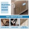 imageHVERSAILTEX 100 Waterproof Couch Covers for Sectional Sofa 2Piece Couch Covers Sectional Couch Cover L Shaped for Dogs Non Slip Right Chaise Lounge Cover  2 Seat Sofa Cover Coconut MilkFrench Oak