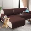 imageHVERSAILTEX 100 Waterproof Couch Covers for Sectional Sofa 2Piece Couch Covers Sectional Couch Cover L Shaped for Dogs Non Slip Right Chaise Lounge Cover  2 Seat Sofa Cover Coconut MilkChocolate