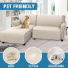 imageHVERSAILTEX 100 Waterproof Couch Covers for Sectional Sofa 2Piece Couch Covers Sectional Couch Cover L Shaped for Dogs Non Slip Right Chaise Lounge Cover  2 Seat Sofa Cover Coconut MilkCoconut Milk