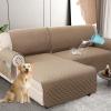 imageHVERSAILTEX 100 Waterproof Couch Covers for Sectional Sofa 2Piece Couch Covers Sectional Couch Cover L Shaped for Dogs Non Slip Right Chaise Lounge Cover  2 Seat Sofa Cover Coconut MilkFrench Oak