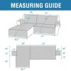 imageHVERSAILTEX 100 Waterproof Couch Covers for Sectional Sofa 2Piece Couch Covers Sectional Couch Cover L Shaped for Dogs Non Slip Right Chaise Lounge Cover  2 Seat Sofa Cover Coconut MilkPale Aqua