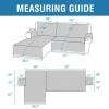 imageHVERSAILTEX 100 Waterproof Couch Covers for Sectional Sofa 2Piece Couch Covers Sectional Couch Cover L Shaped for Dogs Non Slip Right Chaise Lounge Cover  2 Seat Sofa Cover Coconut MilkRocket Gray