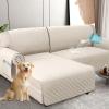 imageHVERSAILTEX 100 Waterproof Couch Covers for Sectional Sofa 2Piece Couch Covers Sectional Couch Cover L Shaped for Dogs Non Slip Right Chaise Lounge Cover  2 Seat Sofa Cover Coconut MilkCoconut Milk