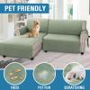 imageHVERSAILTEX 100 Waterproof Couch Covers for Sectional Sofa 2Piece Couch Covers Sectional Couch Cover L Shaped for Dogs Non Slip Right Chaise Lounge Cover  2 Seat Sofa Cover Coconut MilkPale Aqua