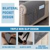 imageHVERSAILTEX 100 Waterproof Couch Covers for Sectional Sofa 2Piece Couch Covers Sectional Couch Cover L Shaped for Dogs Non Slip Right Chaise Lounge Cover  2 Seat Sofa Cover Coconut MilkRocket Gray