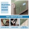 imageHVERSAILTEX 100 Waterproof Couch Covers for Sectional Sofa 2Piece Couch Covers Sectional Couch Cover L Shaped for Dogs Non Slip Right Chaise Lounge Cover  2 Seat Sofa Cover Coconut MilkPale Aqua