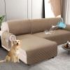 imageHVERSAILTEX 100 Waterproof Couch Covers for Sectional Sofa 2Piece Couch Covers Sectional Couch Cover L Shaped for Dogs Non Slip Right Chaise Lounge Cover  2 Seat Sofa Cover Coconut MilkFrench Oak