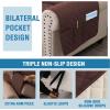 imageHVERSAILTEX 100 Waterproof Couch Covers for Sectional Sofa 2Piece Couch Covers Sectional Couch Cover L Shaped for Dogs Non Slip Right Chaise Lounge Cover  2 Seat Sofa Cover Coconut MilkChocolate