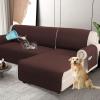 imageHVERSAILTEX 100 Waterproof Couch Covers for Sectional Sofa 2Piece Couch Covers Sectional Couch Cover L Shaped for Dogs Non Slip Right Chaise Lounge Cover  2 Seat Sofa Cover Coconut MilkChocolate