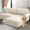 imageHVERSAILTEX 100 Waterproof Couch Covers for Sectional Sofa 2Piece Couch Covers Sectional Couch Cover L Shaped for Dogs Non Slip Right Chaise Lounge Cover  2 Seat Sofa Cover Coconut MilkCoconut Milk