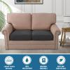 imageHVERSAILTEX 100 Waterproof Seat Cushion Covers Sectional Couch Covers 3 Pieces Sofa Cushion Covers L Shape Cushion Chaise Cover for Both LeftRight Couch Large Sofa 2 Seater  1 Chaise CamelDark Gray