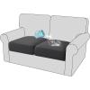 imageHVERSAILTEX 100 Waterproof Seat Cushion Covers Sectional Couch Covers 3 Pieces Sofa Cushion Covers L Shape Cushion Chaise Cover for Both LeftRight Couch Large Sofa 2 Seater  1 Chaise CamelDark Gray