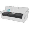 imageHVERSAILTEX 100 Waterproof Seat Cushion Covers Sectional Couch Covers 3 Pieces Sofa Cushion Covers L Shape Cushion Chaise Cover for Both LeftRight Couch Large Sofa 2 Seater  1 Chaise CamelDark Gray