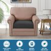 imageHVERSAILTEX 100 Waterproof Seat Cushion Covers Sectional Couch Covers 3 Pieces Sofa Cushion Covers L Shape Cushion Chaise Cover for Both LeftRight Couch Large Sofa 2 Seater  1 Chaise CamelDark Gray