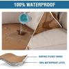 imageHVERSAILTEX 100 Waterproof Seat Cushion Covers Sectional Couch Covers 3 Pieces Sofa Cushion Covers L Shape Cushion Chaise Cover for Both LeftRight Couch Large Sofa 2 Seater  1 Chaise CamelCamel