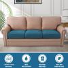 imageHVERSAILTEX 100 Waterproof Seat Cushion Covers Sectional Couch Covers 3 Pieces Sofa Cushion Covers L Shape Cushion Chaise Cover for Both LeftRight Couch Large Sofa 2 Seater  1 Chaise CamelPeacock Blue