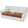 imageHVERSAILTEX 100 Waterproof Seat Cushion Covers Sectional Couch Covers 3 Pieces Sofa Cushion Covers L Shape Cushion Chaise Cover for Both LeftRight Couch Large Sofa 2 Seater  1 Chaise CamelCamel
