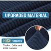 imageHVERSAILTEX 2 Piece Style Stretch Ottoman Cover Folding Storage Stool Furniture Protector Ottoman Slipcovers Rectangle with Elastic BottomLargeNavy