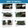 imageHVERSAILTEX 4 Pieces Stretch Futon Covers Sofa Bed Slipcover with Removable Armrests and Cupholders Covers Furniture Protector High Spandex Small Checks Jacquard Fabric BlackBronze Green