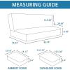 imageHVERSAILTEX 4 Pieces Stretch Futon Covers Sofa Bed Slipcover with Removable Armrests and Cupholders Covers Furniture Protector High Spandex Small Checks Jacquard Fabric BlackBlack