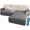 imageHVERSAILTEX L Shape Sectional Couch Covers 2Piece L Couch Cover 100 Waterproof Pet Couch Covers for Sectional Sofa WashableLeft Chaise  3 Seat Sofa Rocket GrayRocket Gray