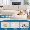imageHVERSAILTEX L Shape Sectional Couch Covers 2Piece L Couch Cover 100 Waterproof Pet Couch Covers for Sectional Sofa WashableLeft Chaise  3 Seat Sofa Rocket GrayCoconut Milk