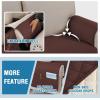 imageHVERSAILTEX L Shape Sectional Couch Covers 2Piece L Couch Cover 100 Waterproof Pet Couch Covers for Sectional Sofa WashableLeft Chaise  3 Seat Sofa Rocket GrayChocolate