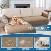 imageHVERSAILTEX L Shape Sectional Couch Covers 2Piece L Couch Cover 100 Waterproof Pet Couch Covers for Sectional Sofa WashableLeft Chaise  3 Seat Sofa Rocket GrayFrench Oak