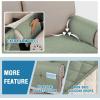 imageHVERSAILTEX L Shape Sectional Couch Covers 2Piece L Couch Cover 100 Waterproof Pet Couch Covers for Sectional Sofa WashableLeft Chaise  3 Seat Sofa Rocket GrayPale Aqua