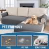 imageHVERSAILTEX L Shape Sectional Couch Covers 2Piece L Couch Cover 100 Waterproof Pet Couch Covers for Sectional Sofa WashableLeft Chaise  3 Seat Sofa Rocket GrayRocket Gray