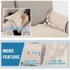 imageHVERSAILTEX L Shape Sectional Couch Covers 2Piece L Couch Cover 100 Waterproof Pet Couch Covers for Sectional Sofa WashableLeft Chaise  3 Seat Sofa Rocket GrayCoconut Milk