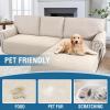 imageHVERSAILTEX L Shape Sectional Couch Covers 2Piece L Couch Cover 100 Waterproof Pet Couch Covers for Sectional Sofa WashableLeft Chaise  3 Seat Sofa Rocket GrayCoconut Milk