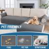 imageHVERSAILTEX L Shape Sectional Couch Covers 2Piece L Couch Cover 100 Waterproof Pet Couch Covers for Sectional Sofa WashableLeft Chaise  3 Seat Sofa Rocket GrayRocket Gray