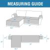 imageHVERSAILTEX L Shape Sectional Couch Covers 2Piece L Couch Cover 100 Waterproof Pet Couch Covers for Sectional Sofa WashableLeft Chaise  3 Seat Sofa Rocket GrayChocolate