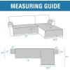 imageHVERSAILTEX L Shape Sectional Couch Covers 2Piece L Couch Cover 100 Waterproof Pet Couch Covers for Sectional Sofa WashableLeft Chaise  3 Seat Sofa Rocket GrayChocolate
