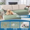 imageHVERSAILTEX L Shape Sectional Couch Covers 2Piece L Couch Cover 100 Waterproof Pet Couch Covers for Sectional Sofa WashableLeft Chaise  3 Seat Sofa Rocket GrayPale Aqua