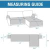 imageHVERSAILTEX L Shape Sectional Couch Covers 2Piece L Couch Cover 100 Waterproof Pet Couch Covers for Sectional Sofa WashableLeft Chaise  3 Seat Sofa Rocket GrayRocket Gray