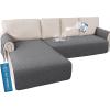 imageHVERSAILTEX L Shape Sectional Couch Covers 2Piece L Couch Cover 100 Waterproof Pet Couch Covers for Sectional Sofa WashableLeft Chaise  3 Seat Sofa Rocket GrayRocket Gray