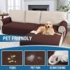 imageHVERSAILTEX L Shape Sectional Couch Covers 2Piece L Couch Cover 100 Waterproof Pet Couch Covers for Sectional Sofa WashableLeft Chaise  3 Seat Sofa Rocket GrayChocolate