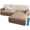 imageHVERSAILTEX L Shape Sectional Couch Covers 2Piece L Couch Cover 100 Waterproof Pet Couch Covers for Sectional Sofa WashableLeft Chaise  3 Seat Sofa Rocket GrayFrench Oak