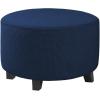 imageHVERSAILTEX Ottoman Cover Stretch Ottoman Slipcover Round Ottoman Storage Cover Folding Stool Covers Furniture Protector Cover for Footrest Ottoman Fit Dia 20quot  23quot TaupeNavy