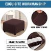 imageHVERSAILTEX Ottoman Cover Stretch Ottoman Slipcover Round Ottoman Storage Cover Folding Stool Covers Furniture Protector Cover for Footrest Ottoman Fit Dia 20quot  23quot TaupeChocolate