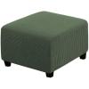 imageHVERSAILTEX Ottoman Cover Stretch Ottoman Slipcover Round Ottoman Storage Cover Folding Stool Covers Furniture Protector Cover for Footrest Ottoman Fit Dia 20quot  23quot TaupeBronze Green