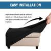 imageHVERSAILTEX Ottoman Cover Stretch Ottoman Slipcover Round Ottoman Storage Cover Folding Stool Covers Furniture Protector Cover for Footrest Ottoman Fit Dia 20quot  23quot TaupeBlack