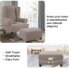 imageHVERSAILTEX Ottoman Cover Stretch Ottoman Slipcover Round Ottoman Storage Cover Folding Stool Covers Furniture Protector Cover for Footrest Ottoman Fit Dia 20quot  23quot TaupeTaupe