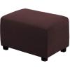 imageHVERSAILTEX Ottoman Cover Stretch Ottoman Slipcover Round Ottoman Storage Cover Folding Stool Covers Furniture Protector Cover for Footrest Ottoman Fit Dia 20quot  23quot TaupeChocolate