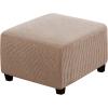 imageHVERSAILTEX Ottoman Cover Stretch Ottoman Slipcover Round Ottoman Storage Cover Folding Stool Covers Furniture Protector Cover for Footrest Ottoman Fit Dia 20quot  23quot TaupeSand