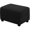 imageHVERSAILTEX Ottoman Cover Stretch Ottoman Slipcover Round Ottoman Storage Cover Folding Stool Covers Furniture Protector Cover for Footrest Ottoman Fit Dia 20quot  23quot TaupeBlack